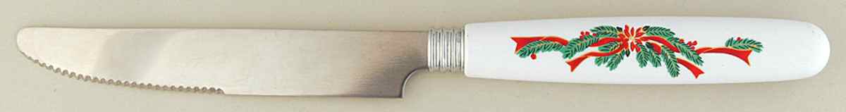 Poinsettia & Ribbons Small Dinner Knife by Fine China of China-1