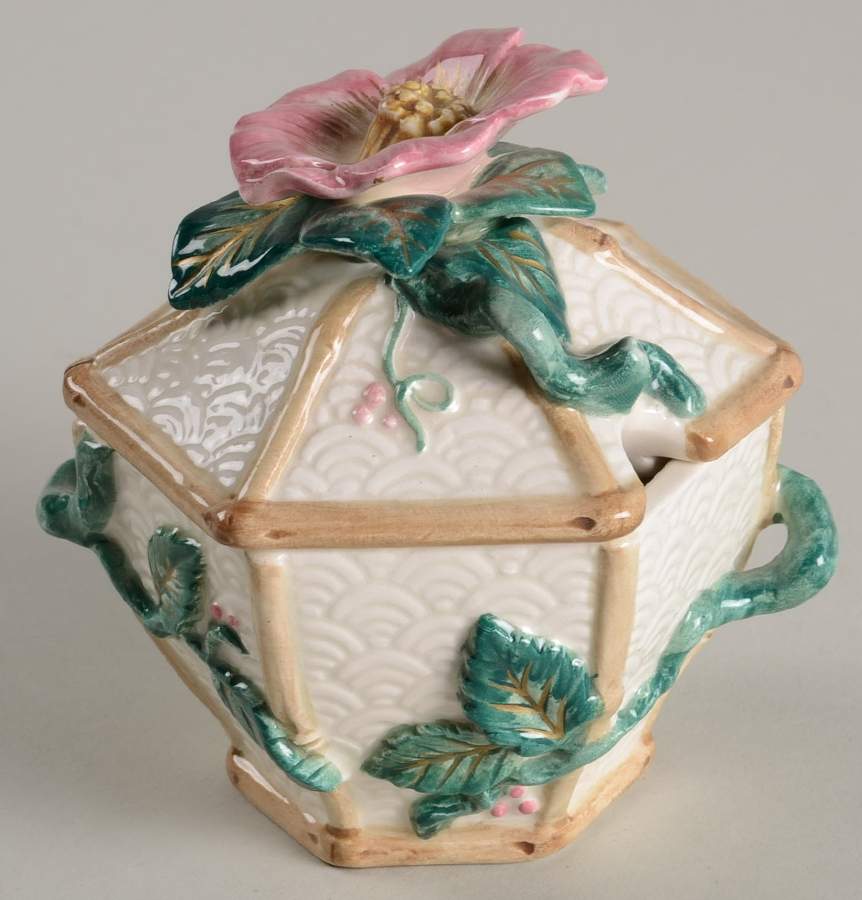 Kyoto Festival Sugar Bowl & Lid by Fitz & Floyd-1