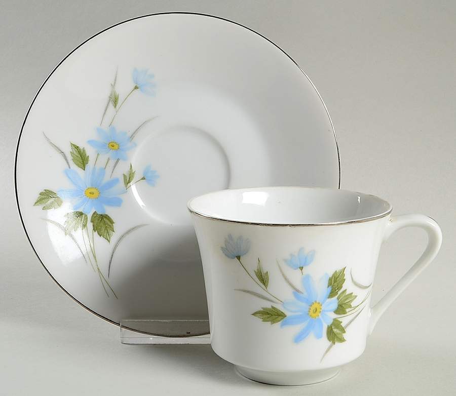 FCJ50 Flat Cup & Saucer Set by Fine China of Japan-1