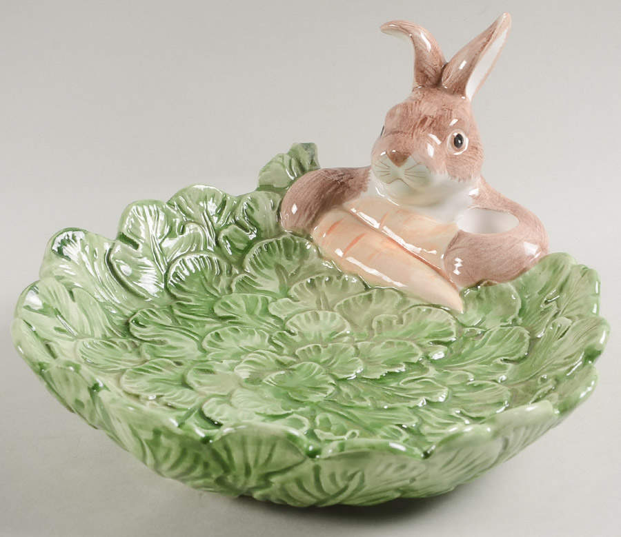 Welsh Rabbit Cocktail, Plate & Attached Toothpick Holder by Fitz & Floyd-1