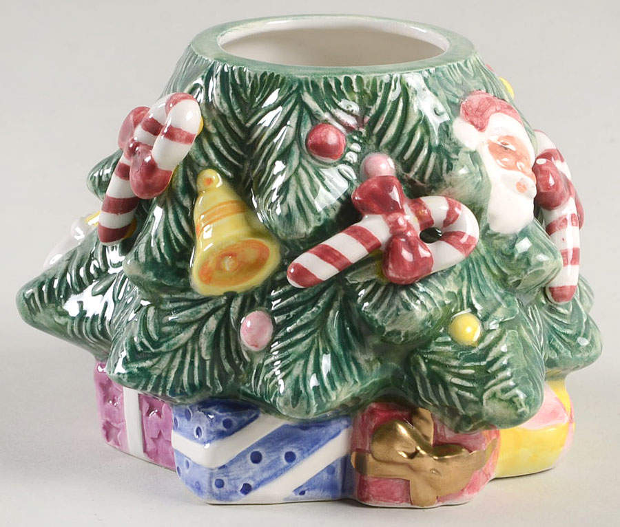 Yule Tree Sugar Bowl No Lid by Fitz & Floyd-1