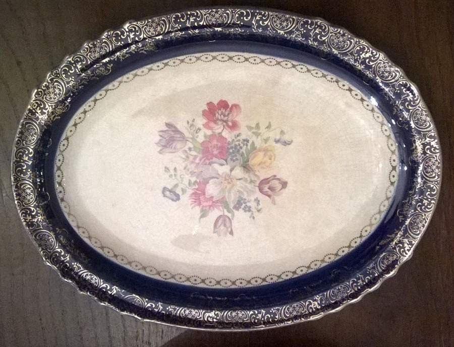 FSX135 11" Oval Serving Platter by French Saxon-1