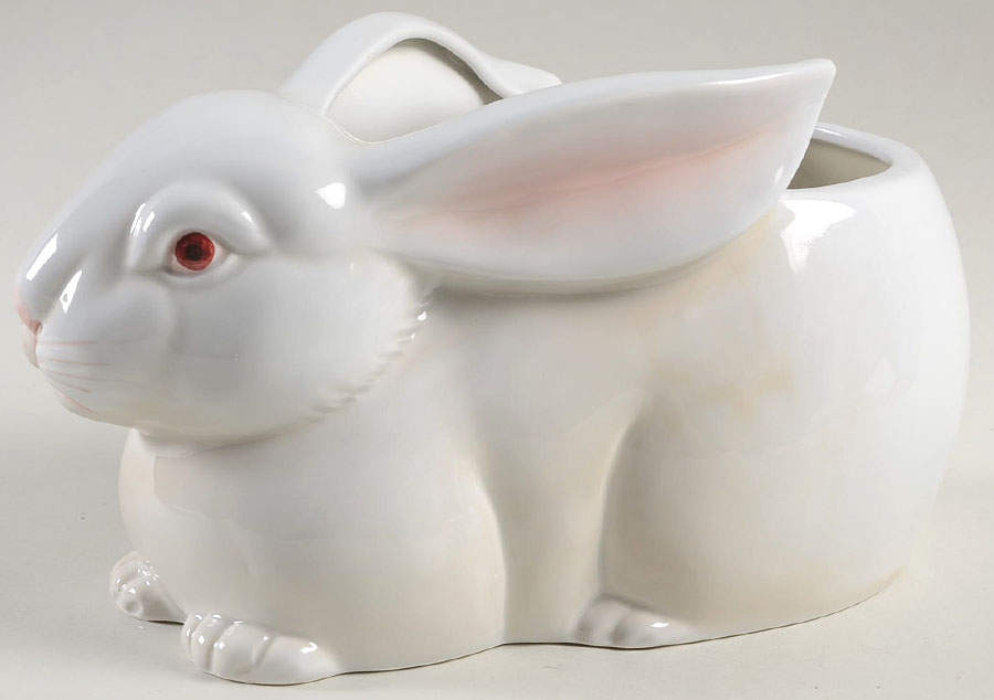 Rabbits Figural Planter by Fitz & Floyd-1