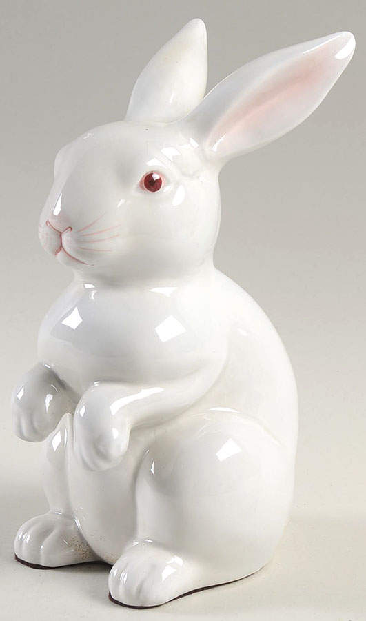Rabbits Single China Bookend by Fitz & Floyd-1