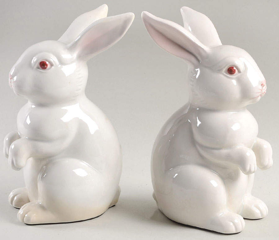 Rabbits China Bookend - Set of 2 by Fitz & Floyd-1