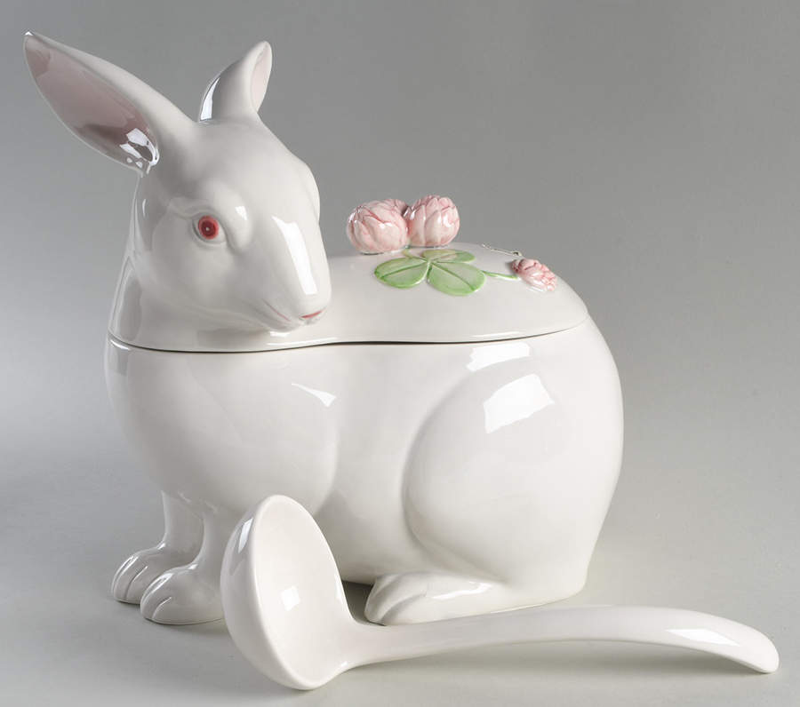 Rabbits Tureen & Lid w/Ladle by Fitz & Floyd-1