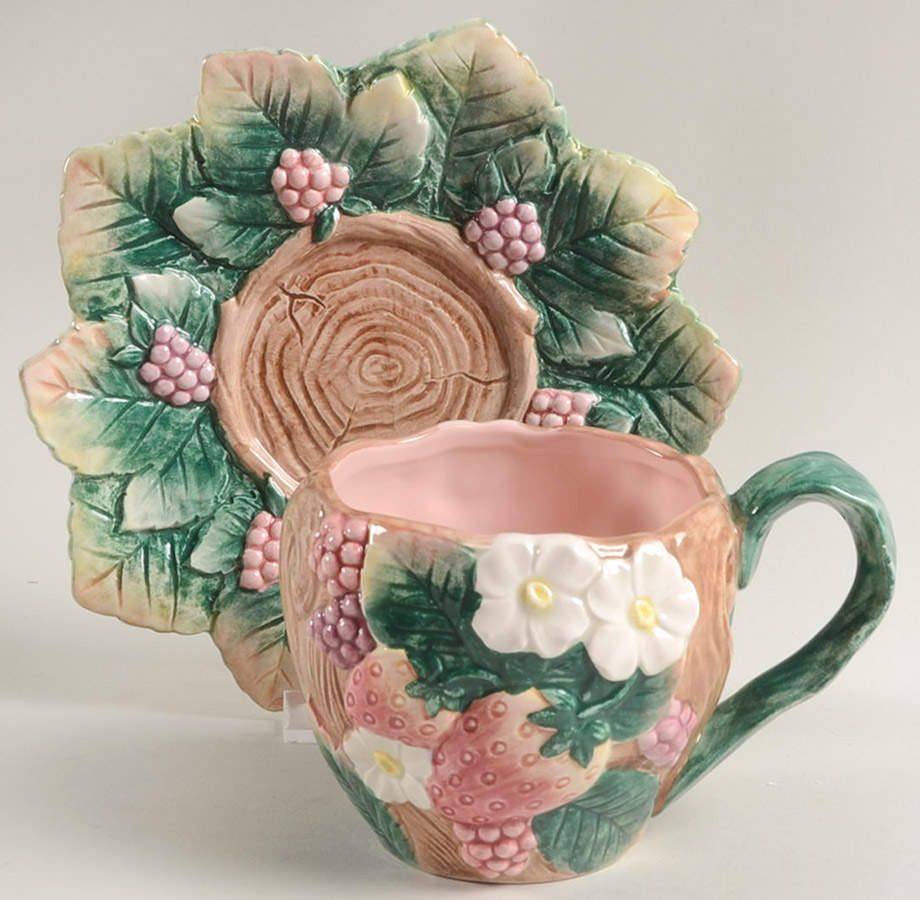 Hat Party Flat Cup & Saucer Set by Fitz & Floyd-1