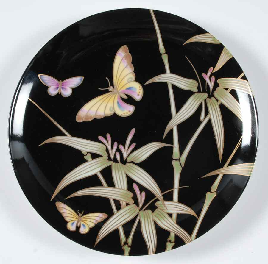 Bamboo and Butterfly Salad Plate by Fitz & Floyd-1