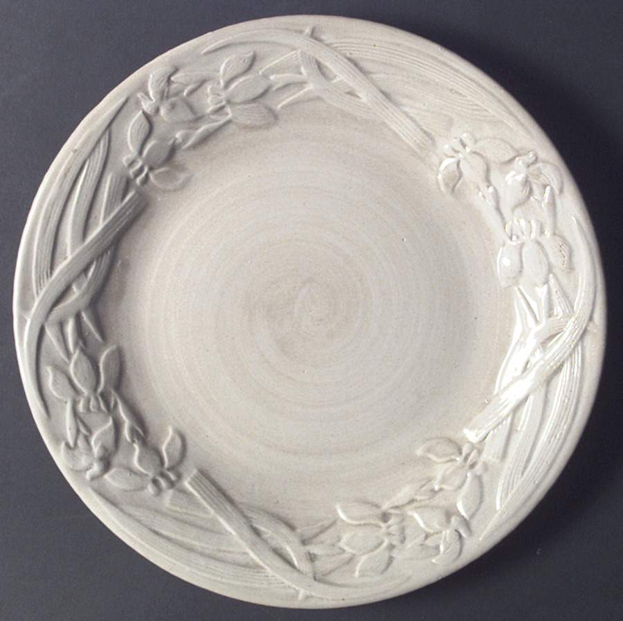 Iris Linen and Bone Dinner Plate by Fioriware-1