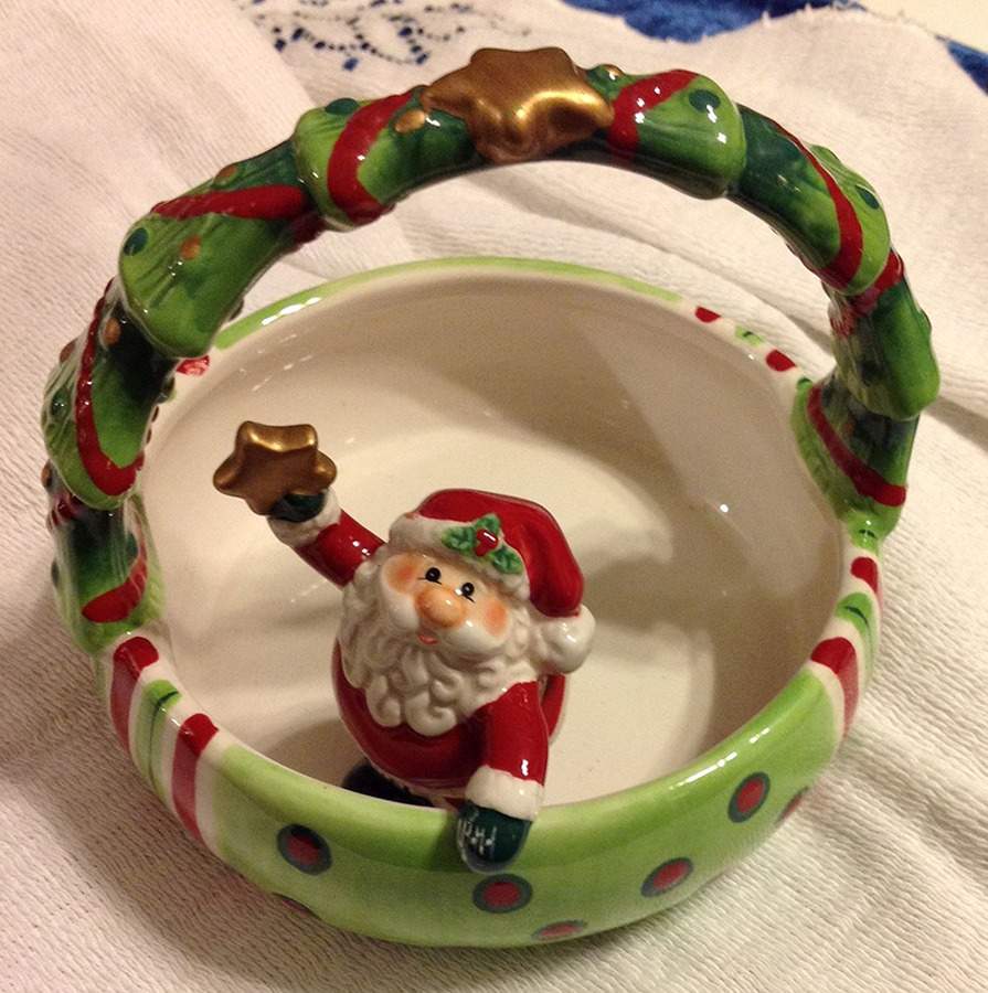 Merry Christmas Small Basket by Fitz & Floyd-1