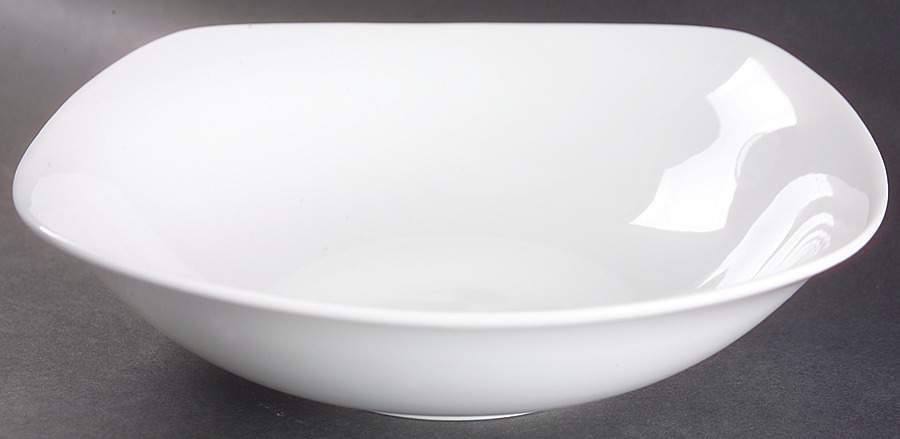 Gourmet White 9" Square Salad Serving Bowl by Fitz & Floyd-1