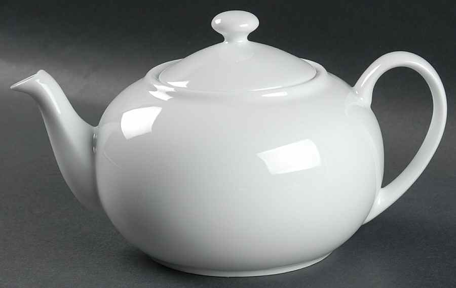 Gourmet White Teapot & Lid by Fitz & Floyd-1
