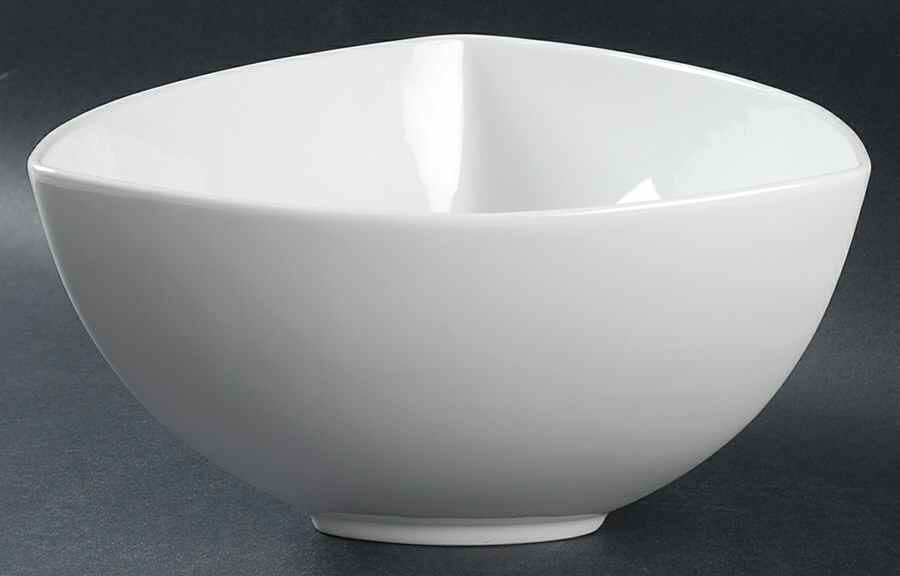Gourmet White Triangular Salad Serving Bowl by Fitz & Floyd-1