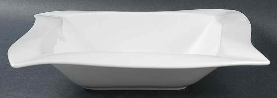 Gourmet White 10" Square Salad Serving Bowl by Fitz & Floyd-1