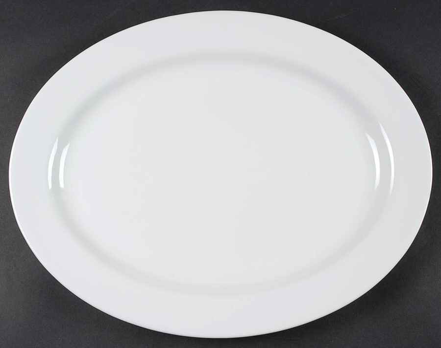 Gourmet White 15" Oval Serving Platter by Fitz & Floyd-1