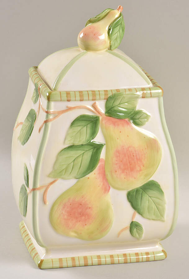 Sommer Hill Large Canister & Lid by Fitz and Floyd-1