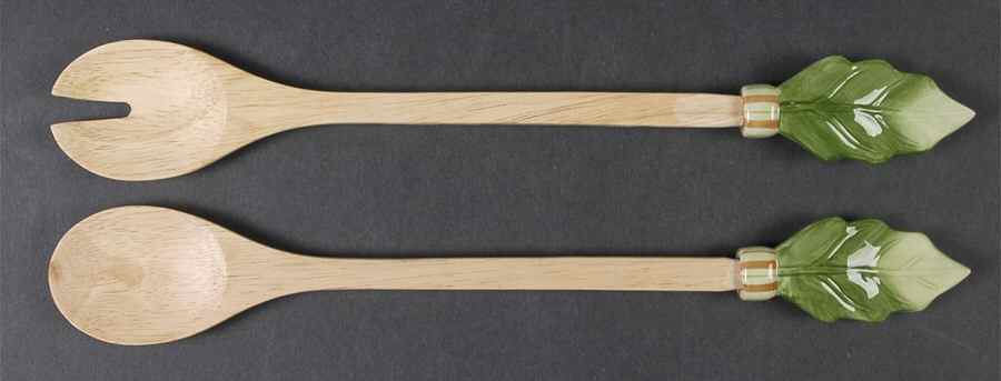 Sommer Hill 2-Piece Wood/Ceramic Salad Set by Fitz & Floyd-1