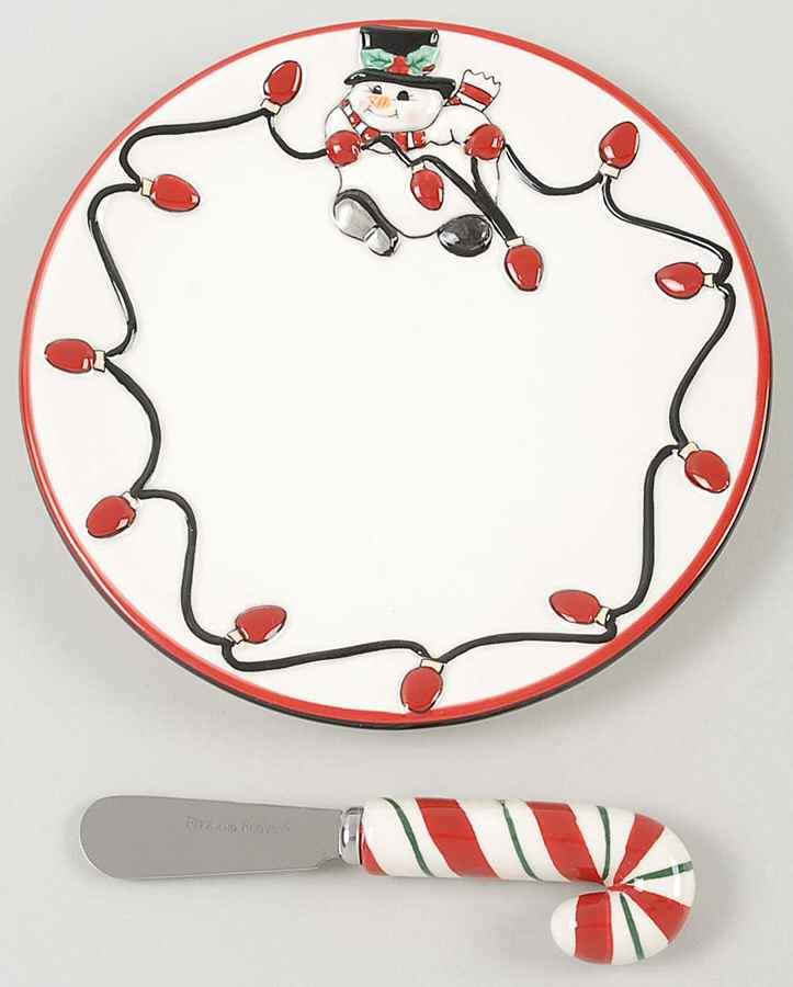 Cheers Snack/Canape Plate & Spreader by Fitz & Floyd-1
