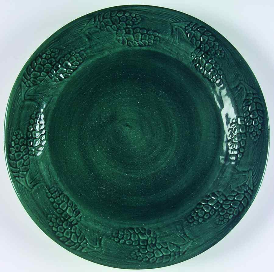 Pine Cone Dark Leaf Dinner Plate by Fioriware-1