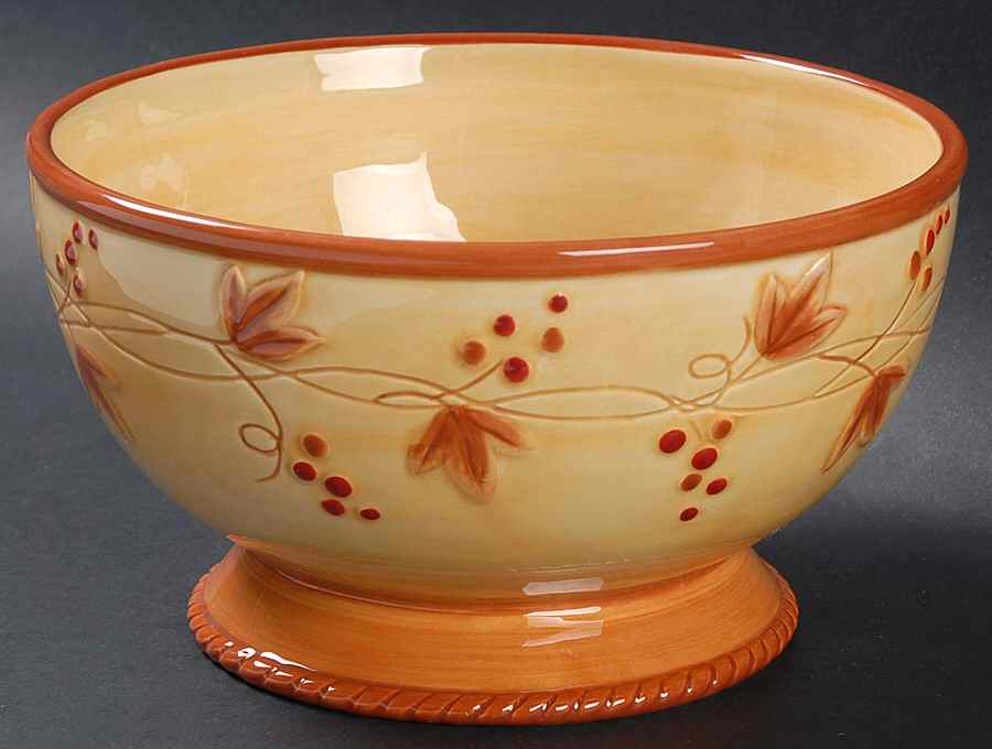 Del Vino Grapevine Soup/Cereal Bowl by Fitz & Floyd-1