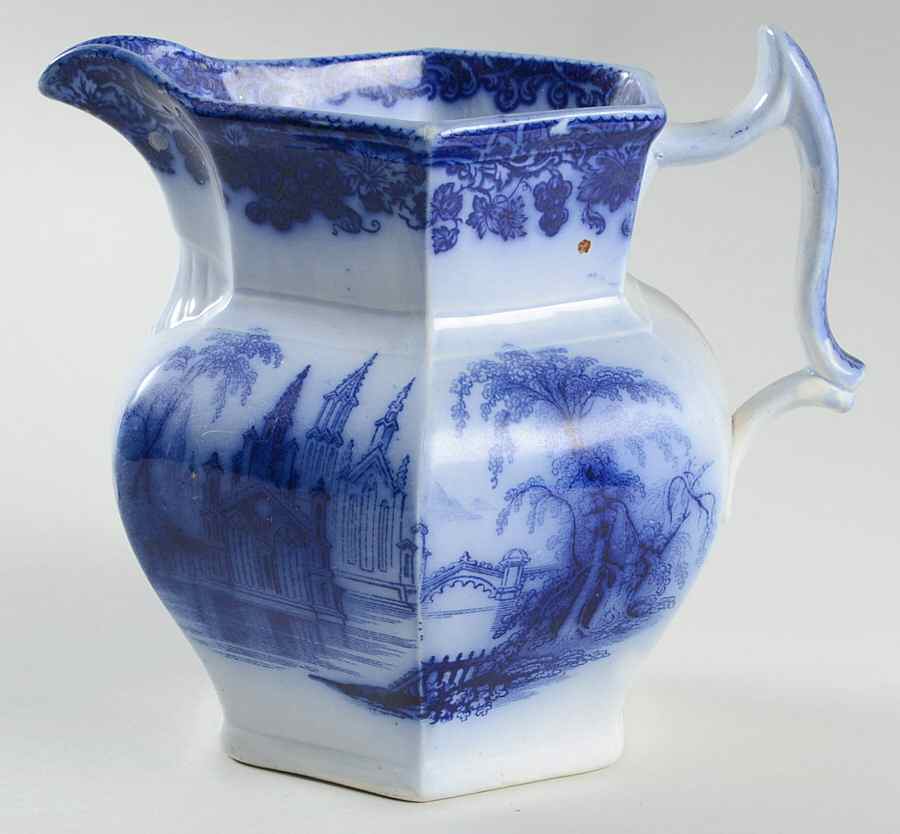 Gothic (Flow Blue) 36 Oz Pitcher by Furnivals-1