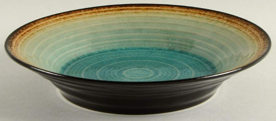 Palisades Turquoise Large Rim Soup Bowl by Fitz & Floyd-1