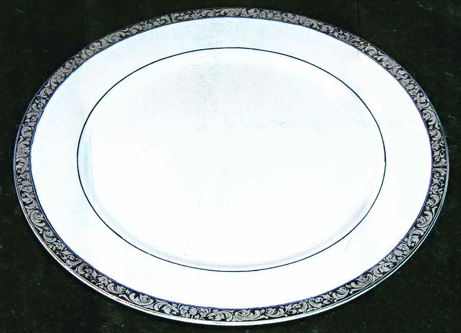Silver Scroll Dinner Plate by Florida Marketplace-1