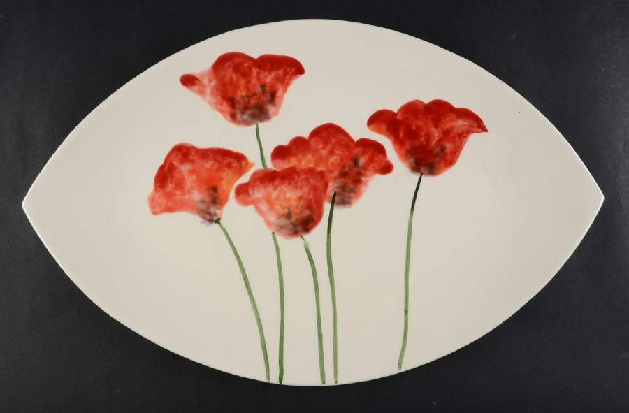 Poppies 16" Oval Serving Platter by Fitz & Floyd-1