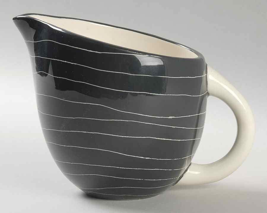 Scrafitto Charcoal Creamer by Fitz & Floyd-1