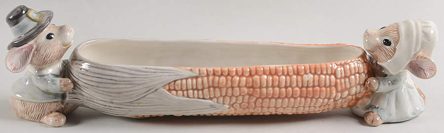 Mayflower Mouse Cracker Server-Boat by Fitz & Floyd-1