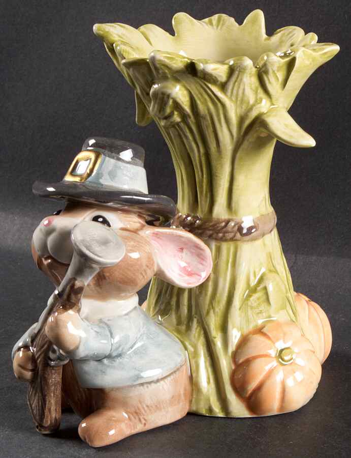 Mayflower Mouse Figural Candlestick by Fitz & Floyd-1
