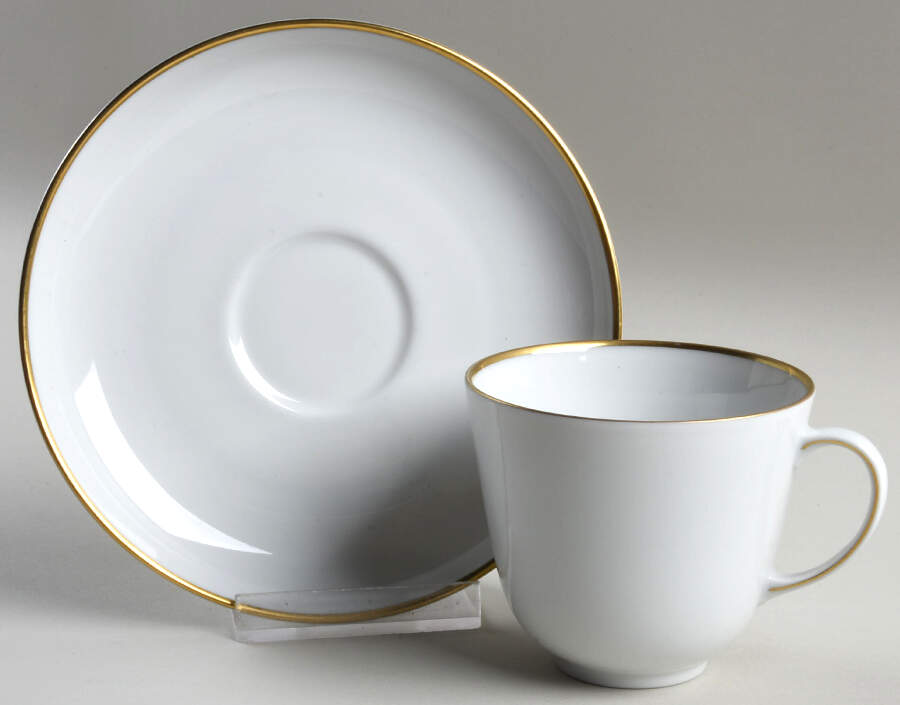 01852 Flat Cup & Saucer Set by Furstenberg-1