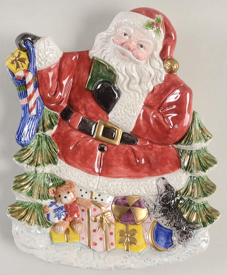 Toyland Santa Sculpted Serving Plate by Fitz & Floyd-1