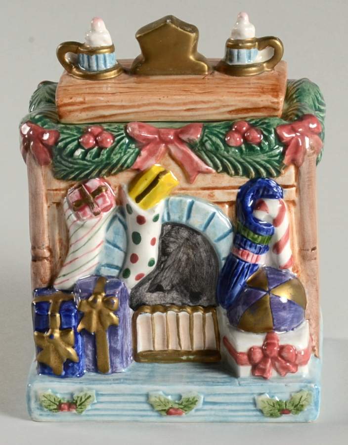 Toyland Santa Figural Sugar Bowl & Lid by Fitz & Floyd-1