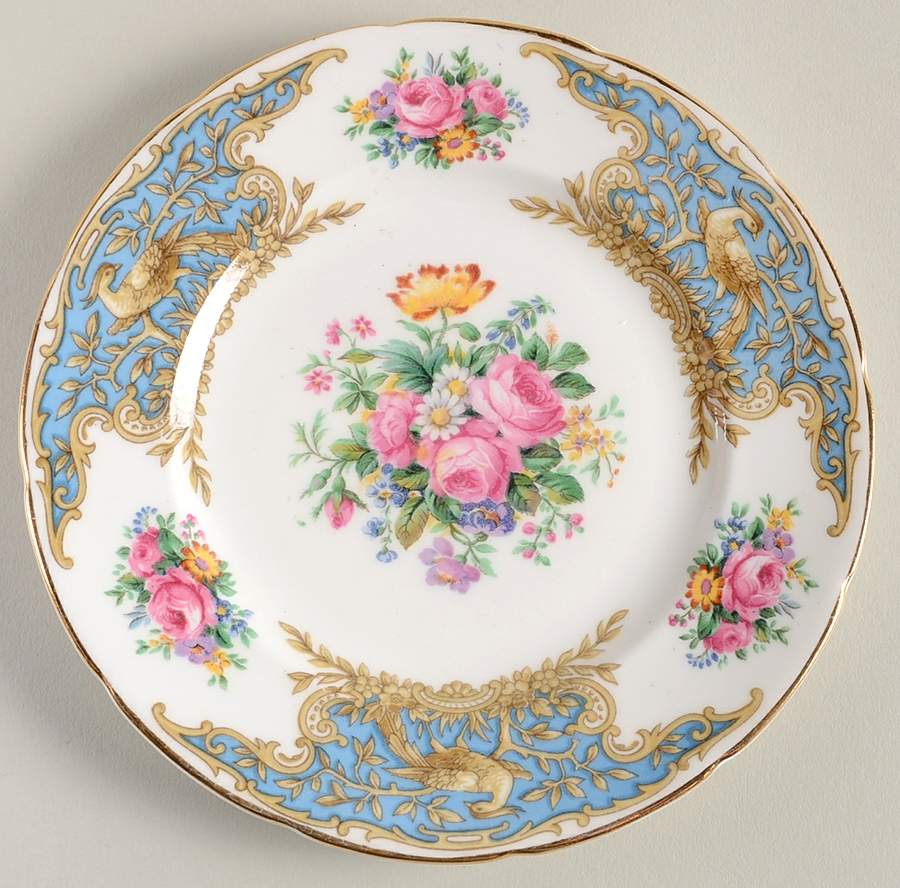 Montrose Blue Bread & Butter Plate by Foley-1