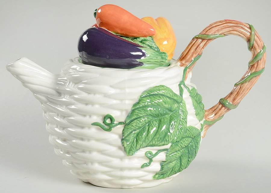 Garden Basket Teapot & Lid by Fitz & Floyd-1