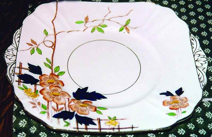 FTH9 Square Handled Cake Plate by Thomas Forester & Sons-1