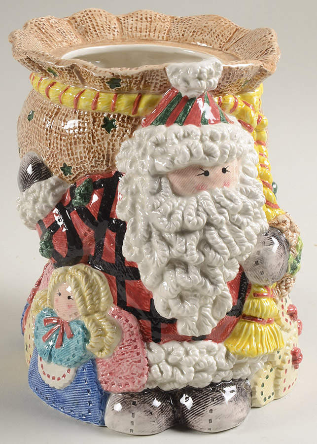 Homespun Holidays Cookie Jar No Lid by Fitz & Floyd-1
