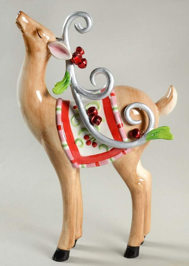 Mingle, Jingle, Be Merry Deer Figurine by Fitz & Floyd-1