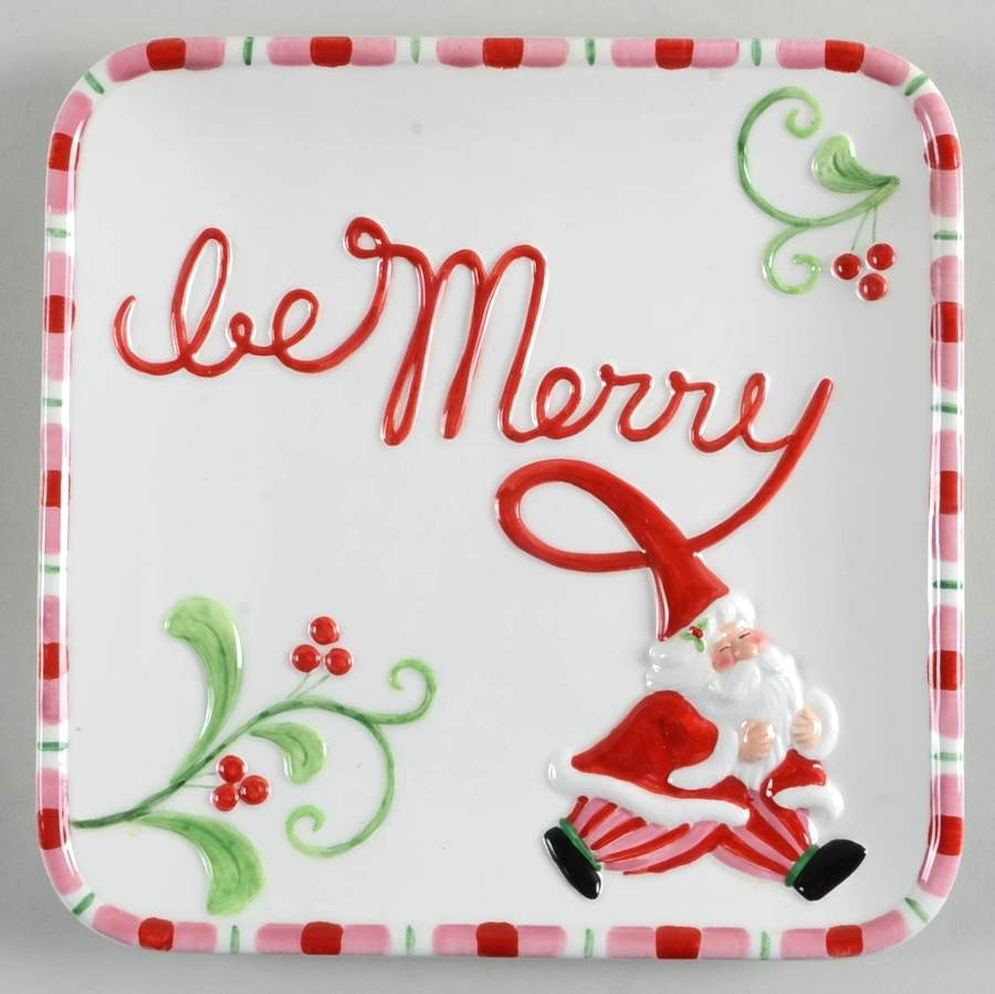 Mingle, Jingle, Be Merry Snack/Canape Plate by Fitz & Floyd-1