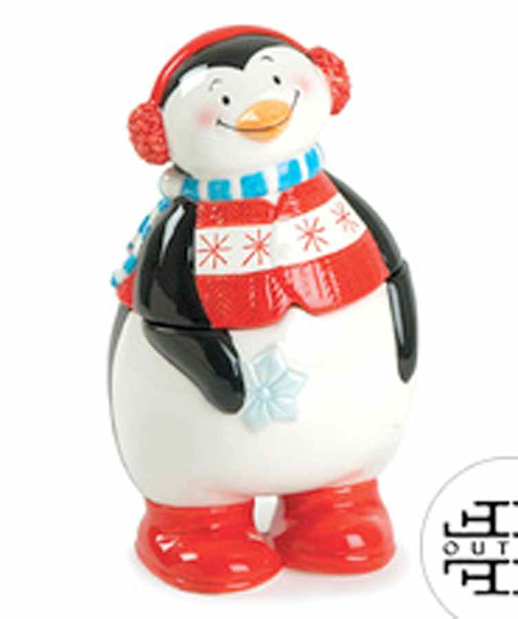 Cool Christmas Figural Candy Box & Lid by Fitz and Floyd-1