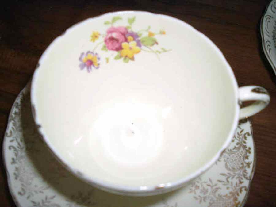 V2221 Footed Cup & Saucer Set by Foley-1