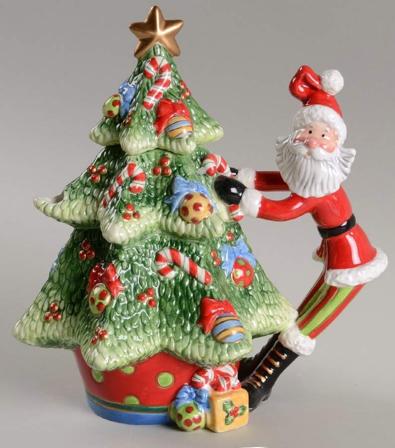 Kringle Figural Teapot & Lid by Fitz & Floyd-1