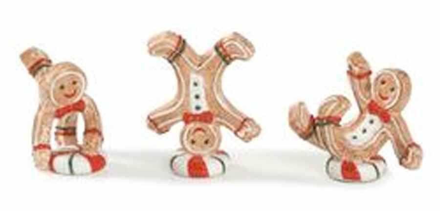 Sweet Treats (Set of 3) Gingerbread Man Tumblers by Fitz and Floyd-1