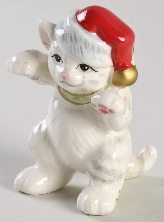 Kitty Kringle Standing Kitten Tumbler Figurine by Fitz & Floyd-1