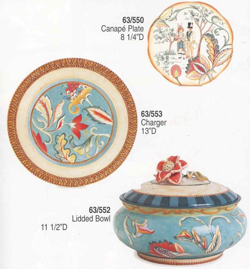 Dapper Rabbits Canape Plate by Fitz & Floyd-1