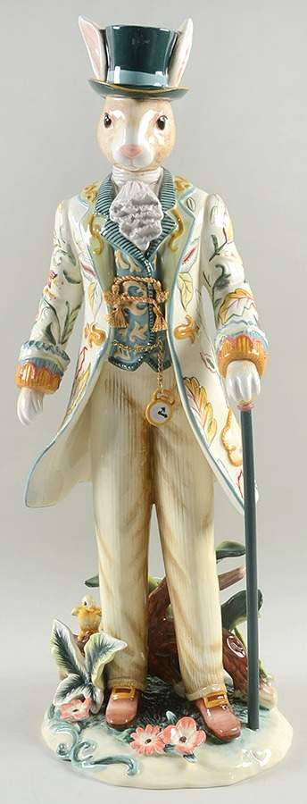 Figurines & Centerpieces Large Man Figurine Rabbit by Fitz & Floyd-1