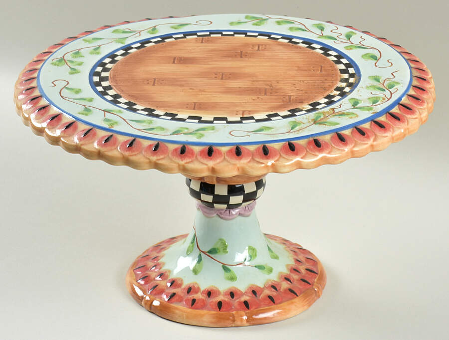 Herrick Collection (Fox & Hare) 10" Diameter Pedestal Cake Stand by Fitz & Floyd-1