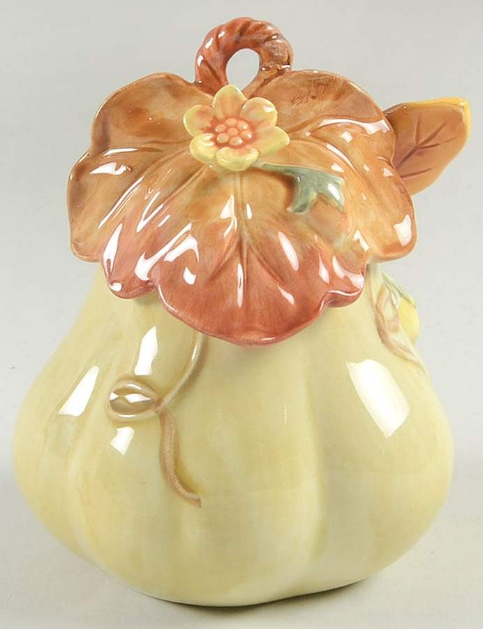 Harvest Condiment Jar & Lid w/Spoon by Fitz & Floyd-1