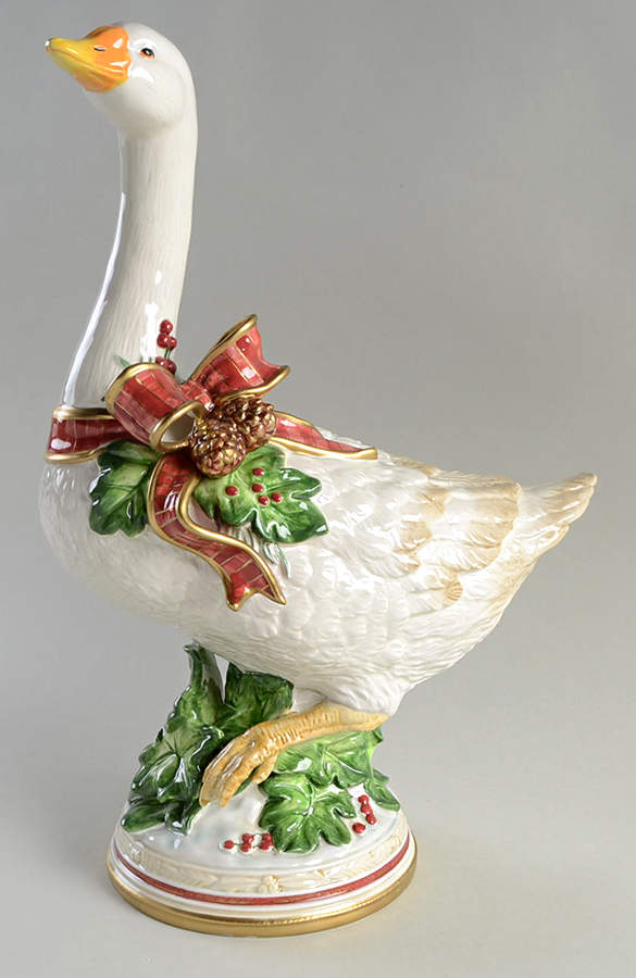 Christmas Gathering Goose Figurine by Fitz & Floyd-1